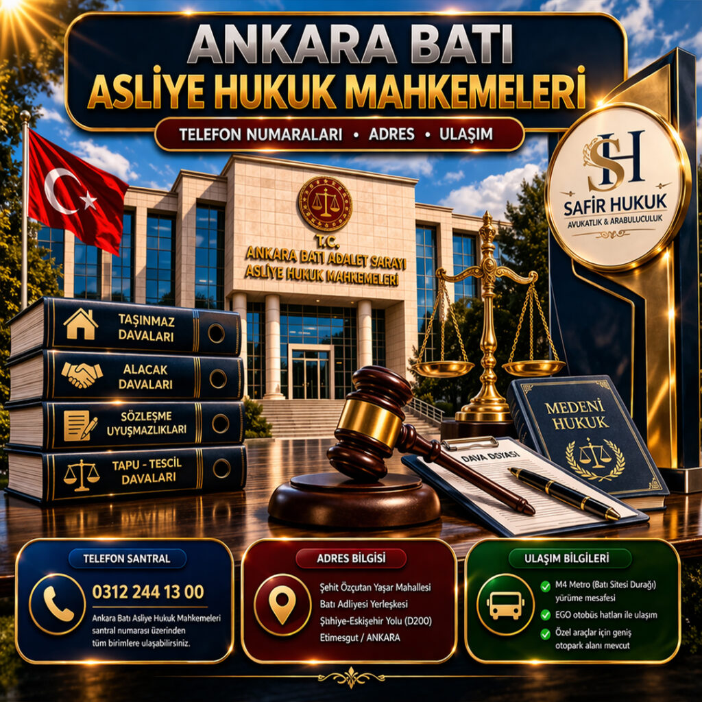 Ankara Batı Asliye Hukuk Mahkemeleri telefon numaraları ve adres bilgileri
