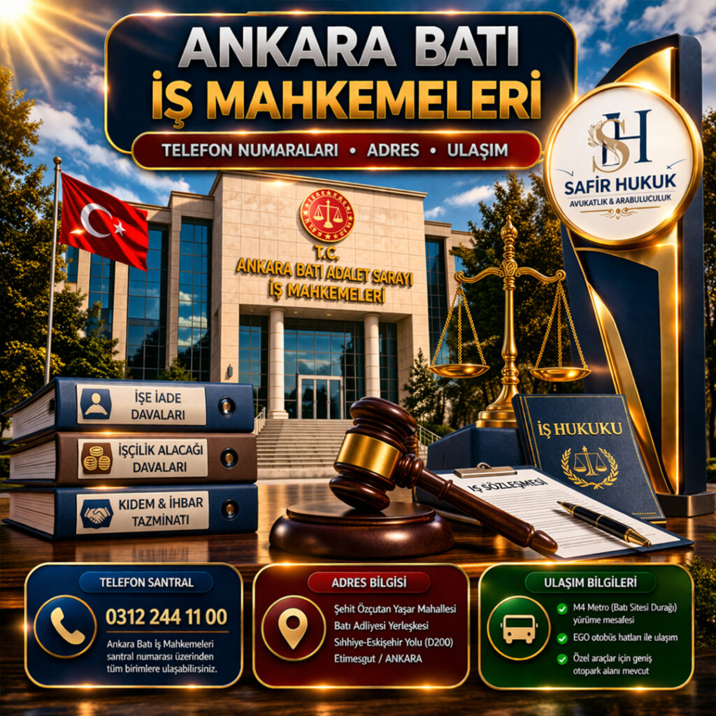 Ankara Batı İş Mahkemeleri telefon numaraları ve adres bilgileri