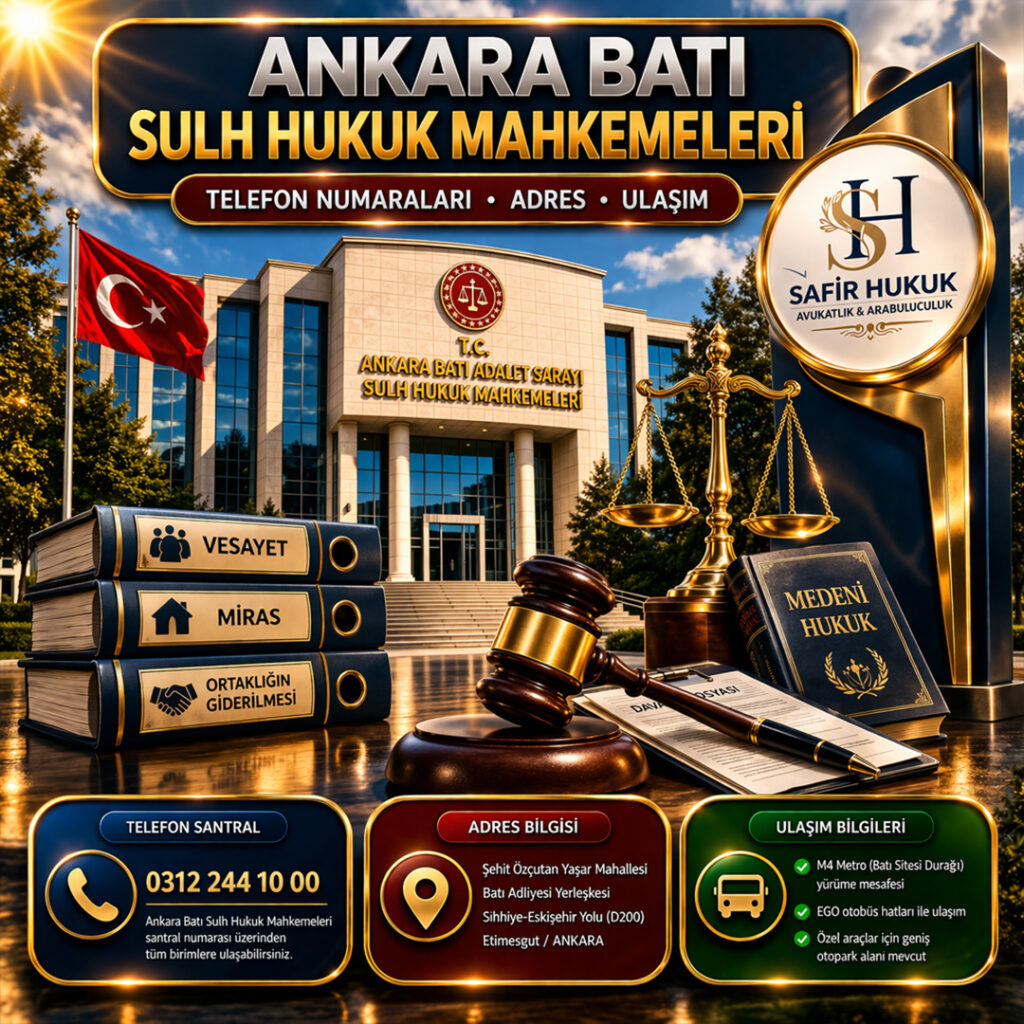 Ankara Batı Sulh Hukuk Mahkemeleri telefon numaraları ve adres bilgileri