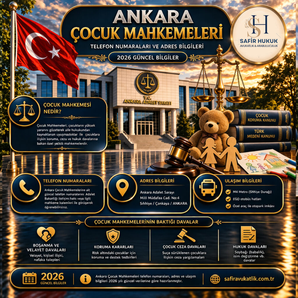 Ankara Çocuk Mahkemeleri telefon numaraları ve adres bilgileri