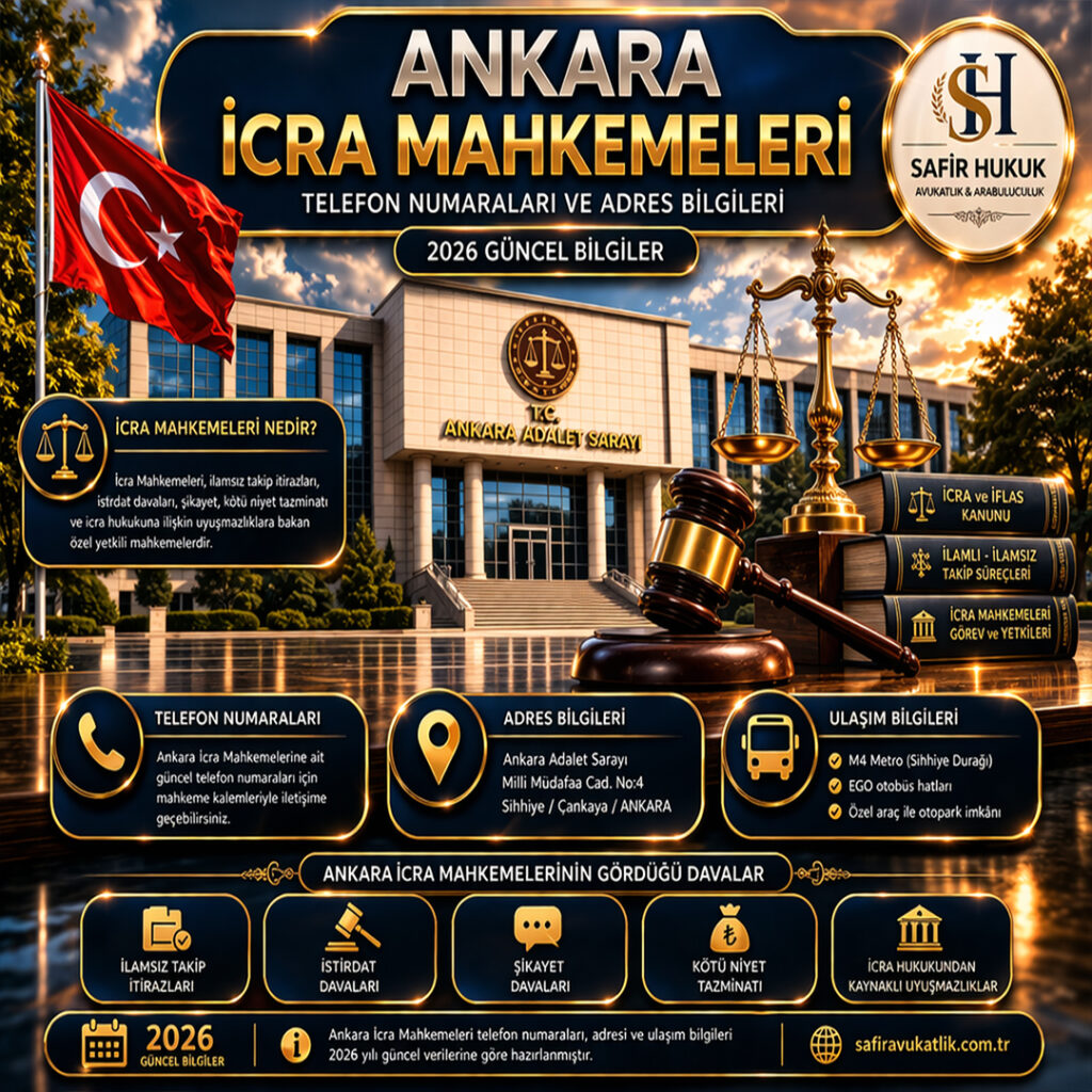 Ankara İcra Mahkemeleri telefon numaraları ve adres bilgileri