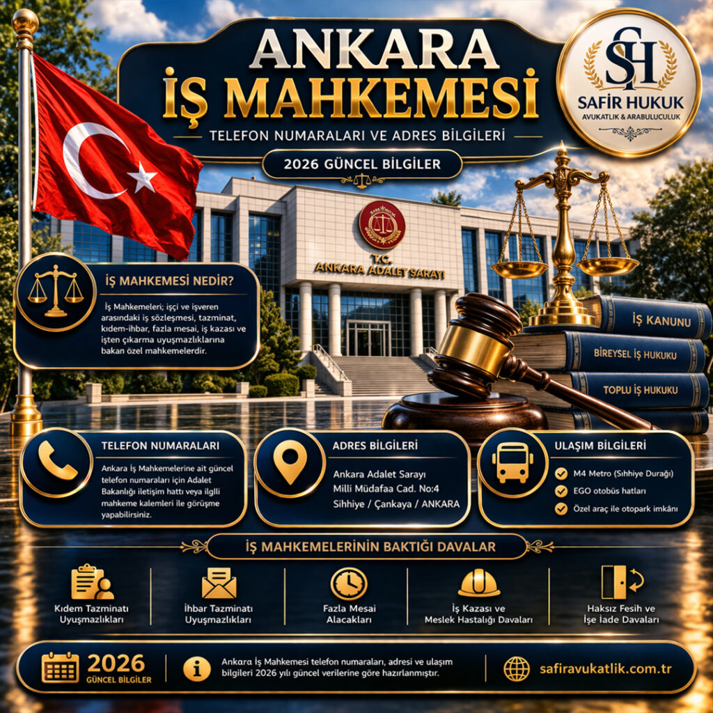 Ankara İş Mahkemesi telefon numaraları ve adres bilgileri