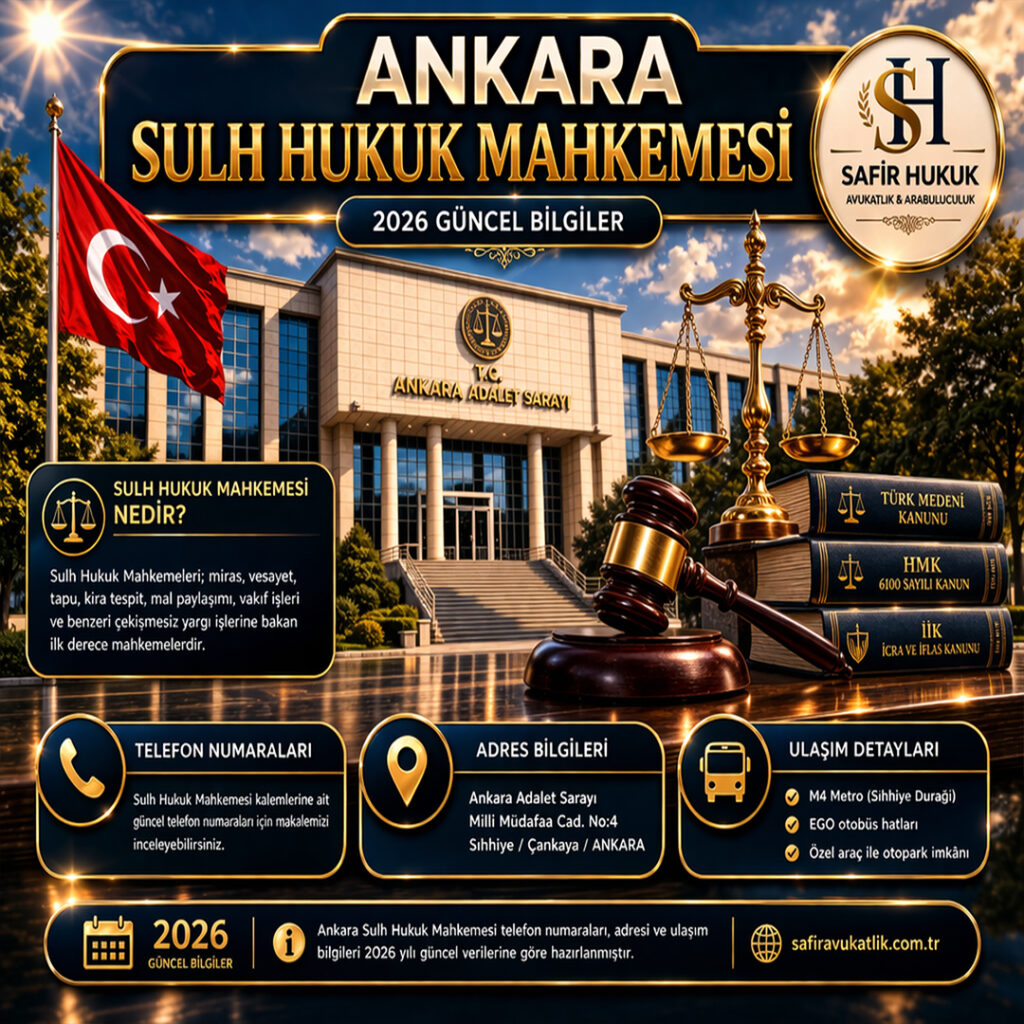 Ankara Sulh Hukuk Mahkemesi telefon numaraları ve adres bilgileri